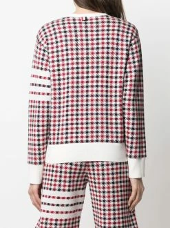 Thom Browne 4-Bar stripe checked sweatshirt