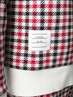 Thom Browne 4-Bar stripe checked sweatshirt