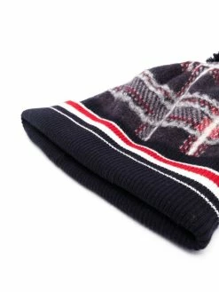 Thom Browne check-pattern beanie