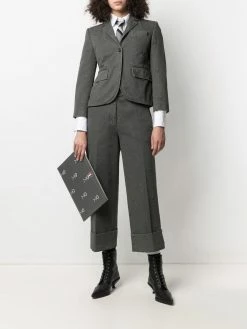 Thom Browne stick figure-print clutch bag