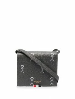 Thom Browne shoulder strap bi-fold wallet