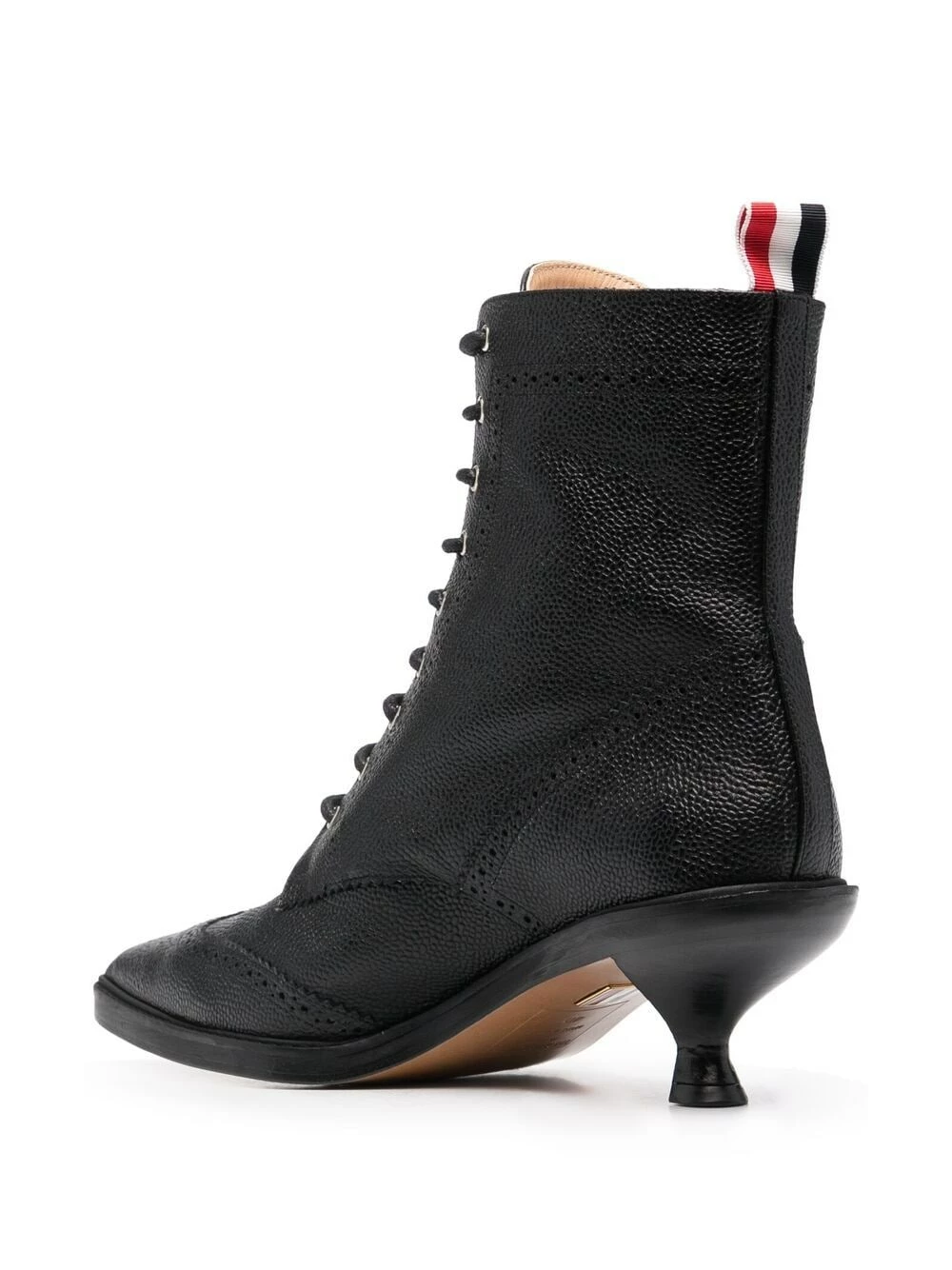 Thom Browne Lace up wingtip ankle 50mm booties boots of women 3 Thom Browne lace-up wingtip ankle 50mm booties