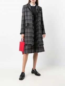 Thom Browne plaid-check knee-length shorts