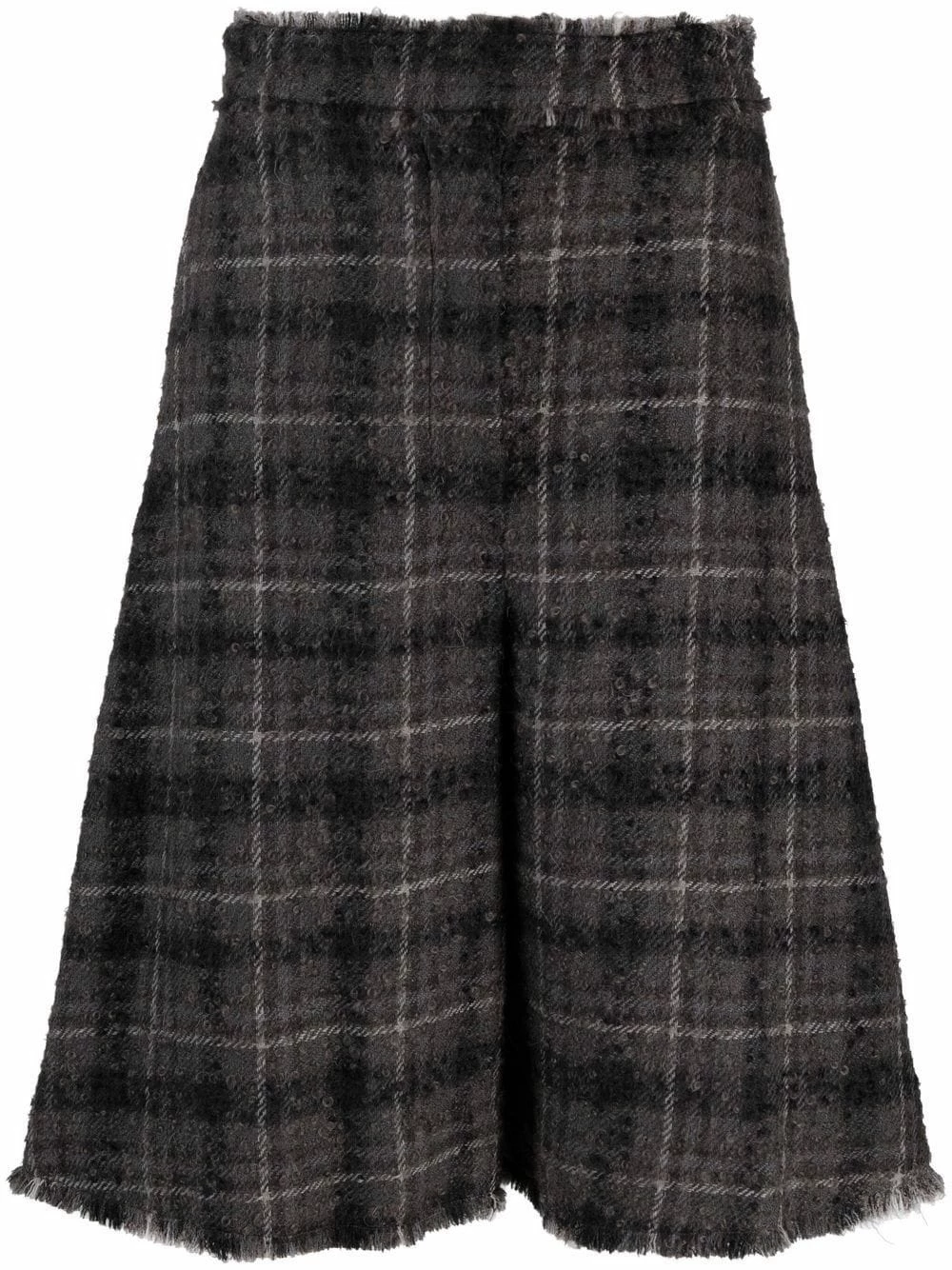 Thom Browne Plaid check knee length shorts knee-length shorts of women 1 Thom Browne plaid-check knee-length shorts