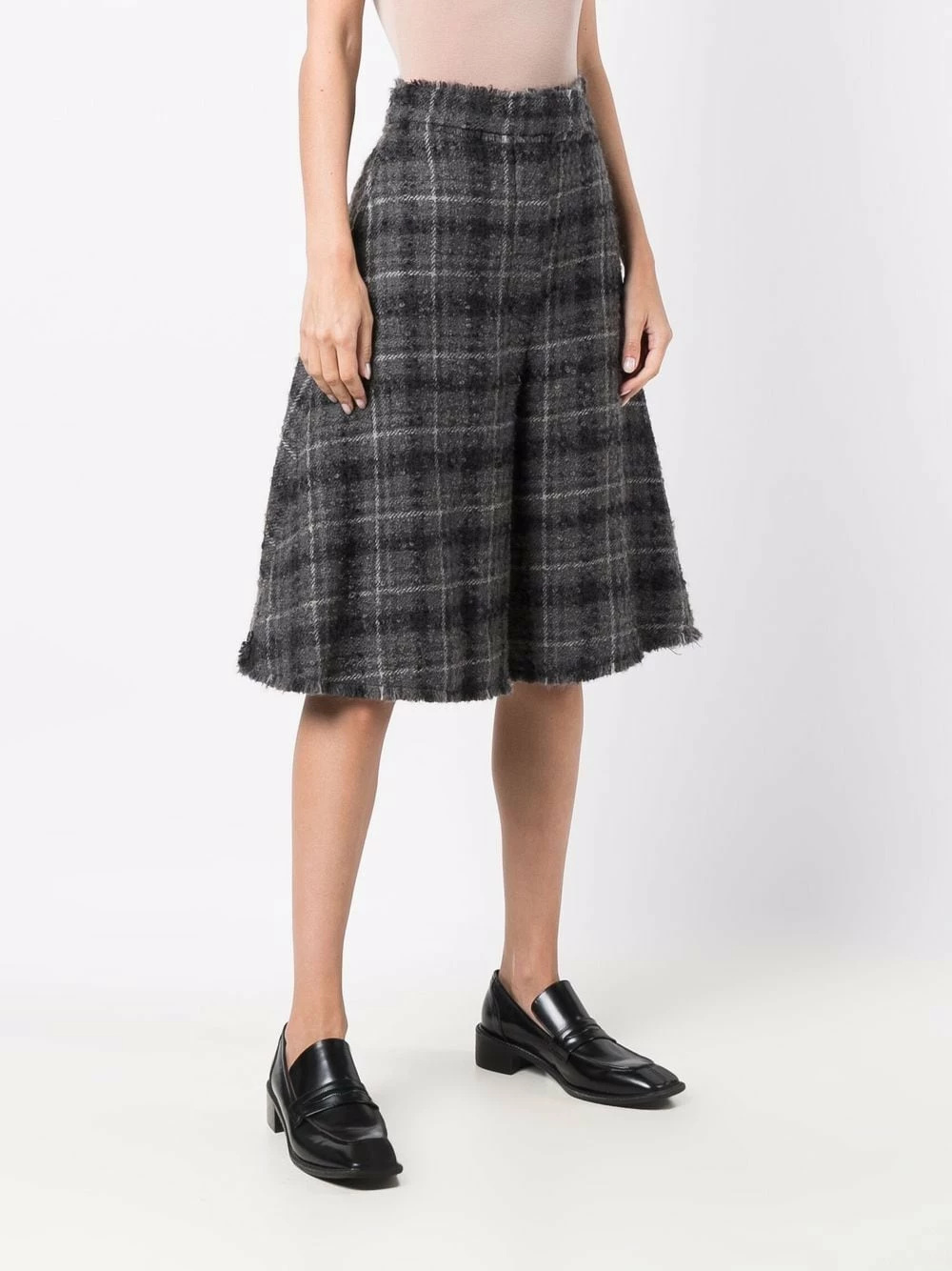 Thom Browne Plaid check knee length shorts knee-length shorts of women 3 Thom Browne plaid-check knee-length shorts