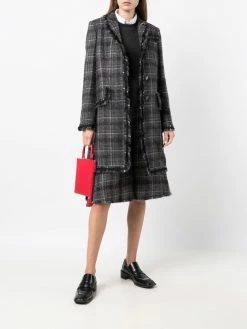 Thom Browne checked single-breasted coat