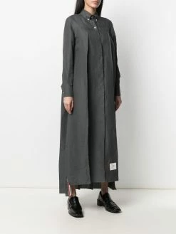 Thom Browne RWB stripe pleated shirtdress