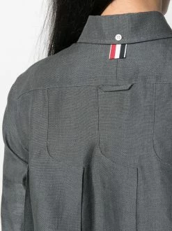 Thom Browne RWB stripe pleated shirtdress