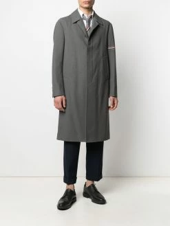 Thom Browne RWB stripe single-breasted coat