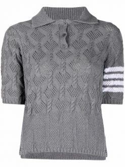 Thom Browne open-knit polo shirt