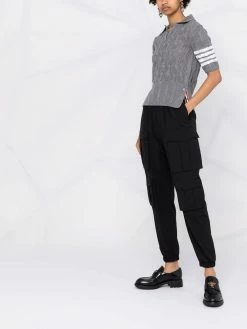 Thom Browne open-knit polo shirt