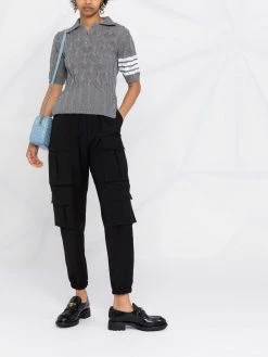 Thom Browne open-knit polo shirt