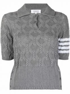 Thom Browne open-knit polo shirt