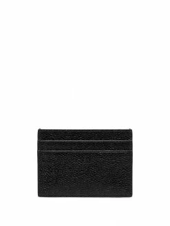 Thom Browne leather RWB-tab cardholder