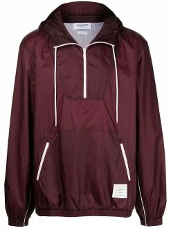 Thom Browne half-zip flyweight ripstop contrast-trim jacket