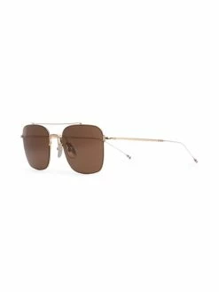 Thom Browne 12kt gold square-frame sunglasses