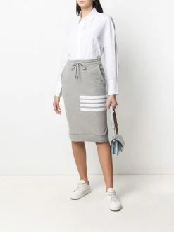 Thom Browne four-bar midi skirt