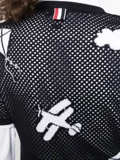 Thom Browne Sky Icons mesh T-shirt