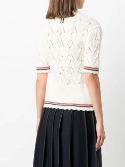 Thom Browne Knitted polo cardigan cardigans of women 8 Thom Browne knitted polo cardigan