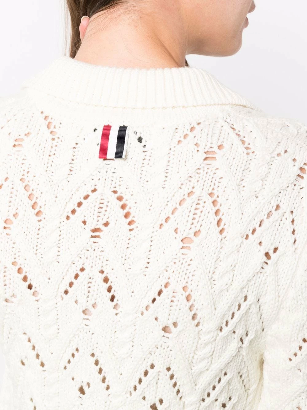 Thom Browne Knitted polo cardigan cardigans of women 5 Thom Browne knitted polo cardigan