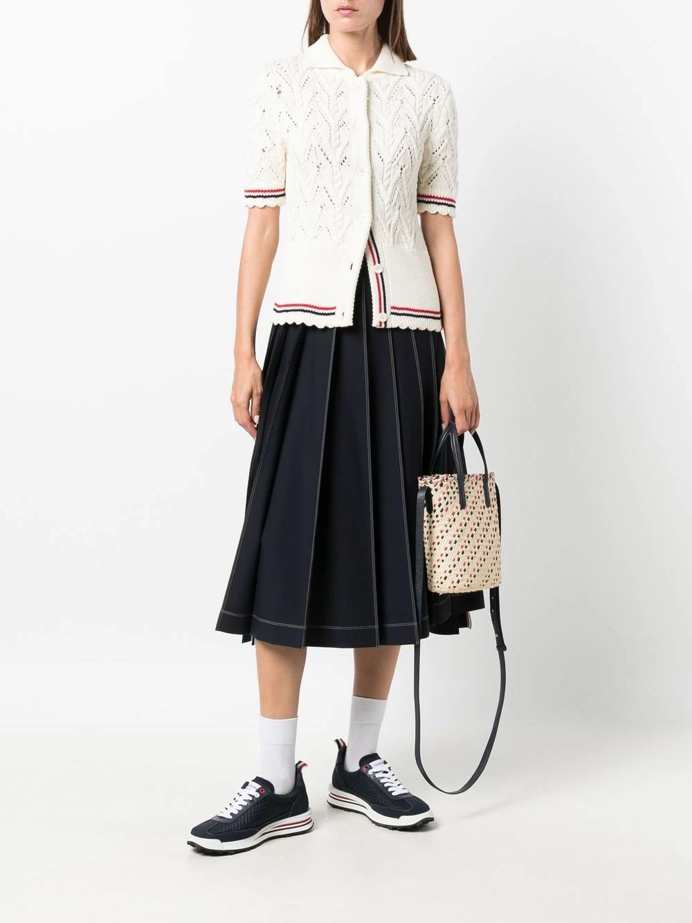 Thom Browne Knitted polo cardigan cardigans of women 2 Thom Browne knitted polo cardigan
