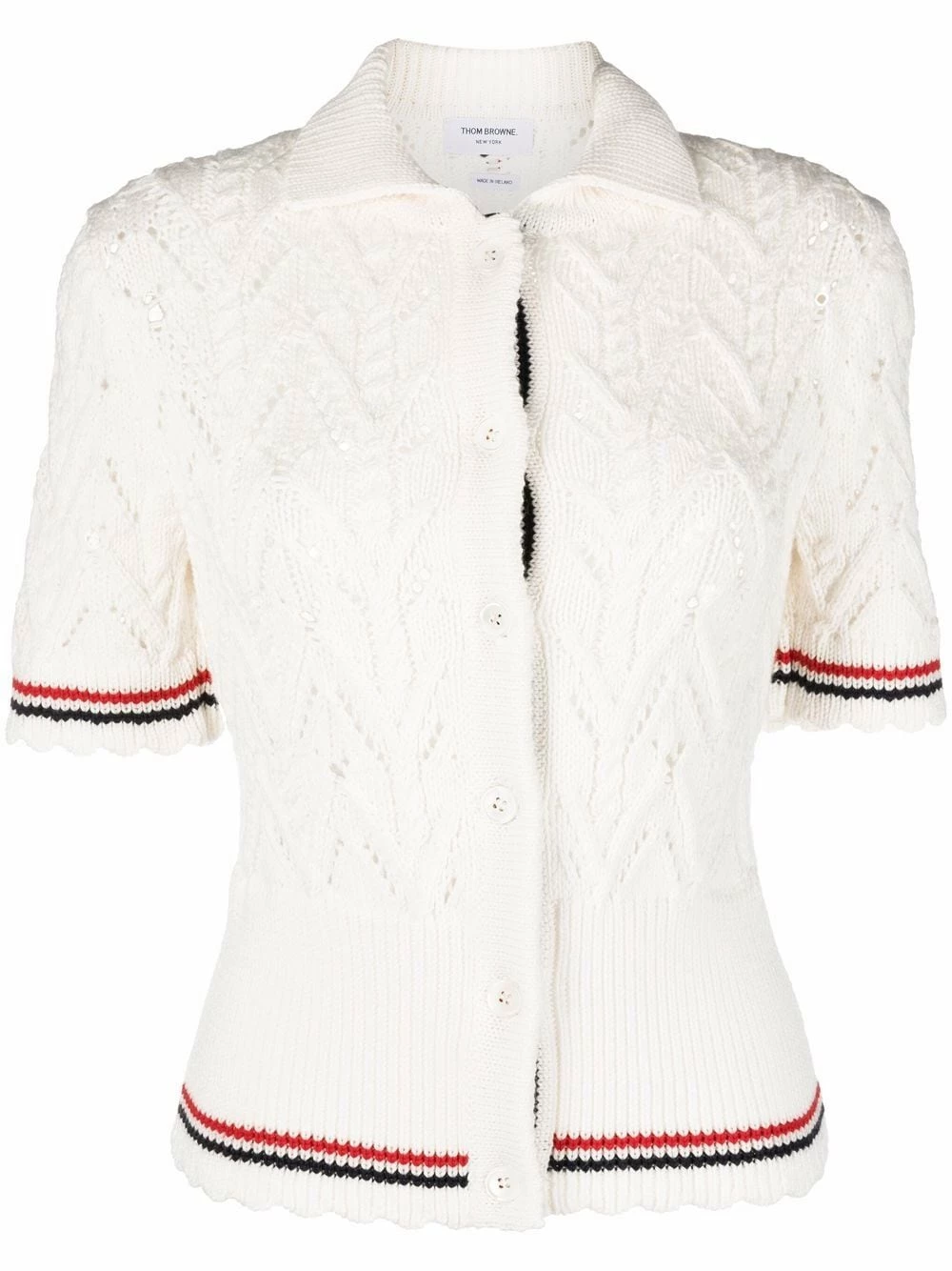 Thom Browne Knitted polo cardigan cardigans of women 1 Thom Browne knitted polo cardigan