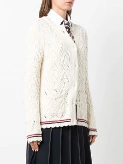 Thom Browne pointelle-knit cardigan
