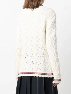 Thom Browne pointelle-knit cardigan