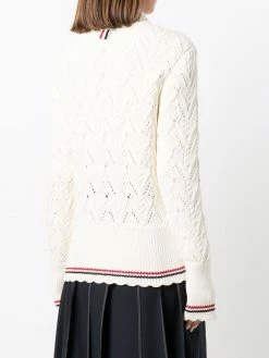 Thom Browne pointelle-knit merino jumper