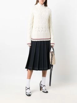 Thom Browne pointelle-knit merino jumper