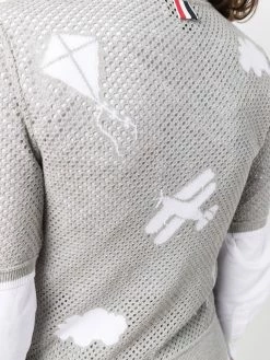 Thom Browne intarsia knitted T-shirt