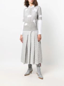 Thom Browne intarsia knitted T-shirt
