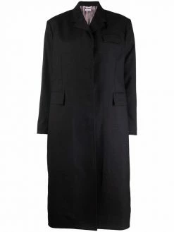 Thom Browne mid-length Chesterfield coat