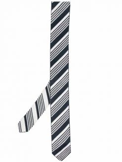 Thom Browne diagonal stripe knit tie