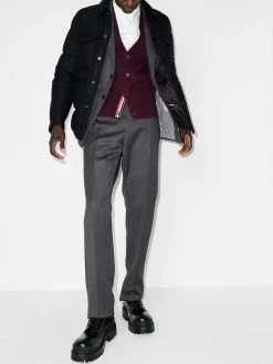 Thom Browne herringbone single-breasted wool suit