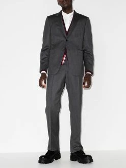 Thom Browne herringbone single-breasted wool suit
