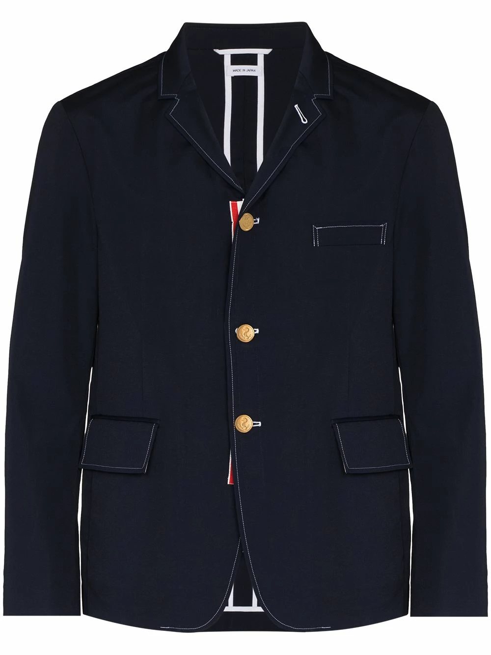 Thom Browne Notched lapels single breasted blazer blazers of men 1 Thom Browne notched-lapels single-breasted blazer