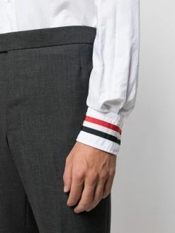 Thom Browne grosgrain-trim long-sleeve shirt