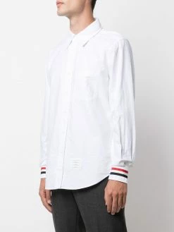Thom Browne grosgrain-trim long-sleeve shirt
