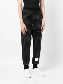 Thom Browne Houndstooth pattern track pants sweatpants of men 9 Thom Browne houndstooth-pattern track pants