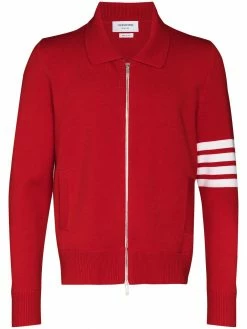 Thom Browne 4-Bar stripe zip-up bomber jacket