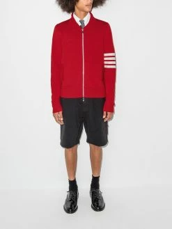 Thom Browne 4-Bar stripe zip-up bomber jacket