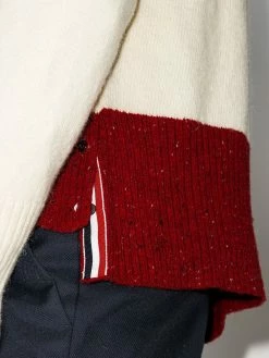 Thom Browne 4-Bar tweed cardigan