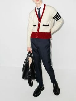 Thom Browne 4-Bar tweed cardigan