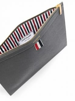 Thom Browne RWB stripe zipped pouch