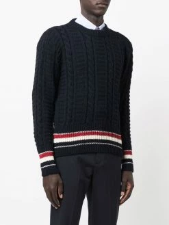 Thom Browne cable-knit long-sleeve jumper
