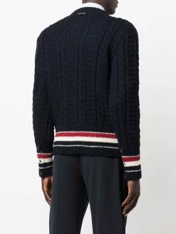 Thom Browne cable-knit long-sleeve jumper