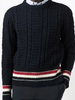 Thom Browne cable-knit long-sleeve jumper