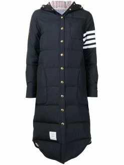 Thom Browne 4-Bar stripe padded coat