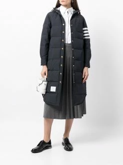 Thom Browne 4-Bar stripe padded coat